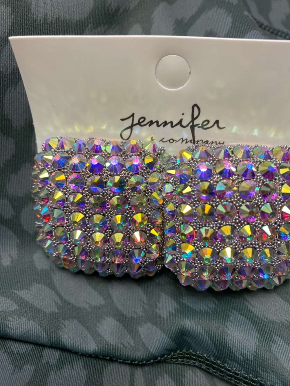 Jennifer & Company
Geometric Pave Cushion of
AB Crystals Pierced Studs. NWT - Picture 5 of 7